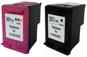 Toner123 Komplet HP 301XL / CR340EE zamjenske tinte (2) - crna, boja