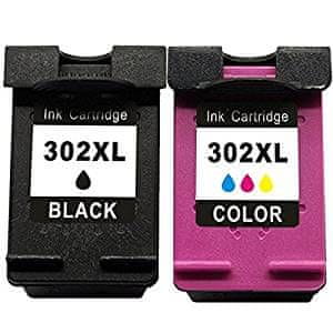 Toner123 Komplet HP 302XL / DeskJet 1110, 2130, 2132, 2134, 3630, 3632-3634 / OfficeJet 3830, 4650-4652, 4654 / Envy 4520, 4522-4524 zamjenske tinte (2) - crna, boja