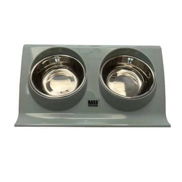 Bass Polska Zdjelice za pse i mačke s plastičnim stalkom, set od 2 komada