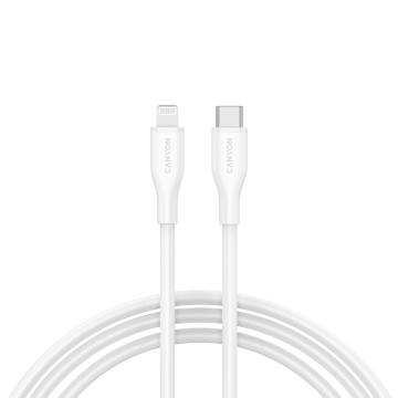 Canyon CLNM60 - kabel USB-C na Lightning, 60W, MFi certificiran, silikonski, 1 m, bijeli