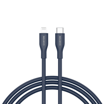 Canyon CLNM60 - kabel USB-C na Lightning, 60W, MFi certificiran, silikonski, 1 m, plavi
