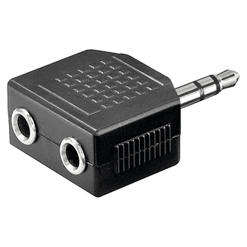 Goobay | Audio razdjelnik | Mini-telefonski stereo 3,5 mm | Ženski | Muški | Mini-telefonski stereo 3,5 mm | Crni