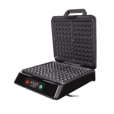 Adler | AD 3036 | Aparat za vafle | 1500 W | Broj komada tijesta 4 | Belgija | Crna