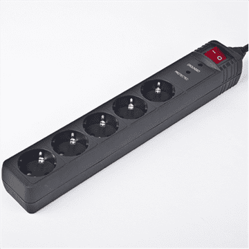 Energenie Gembird SPG5-C-15 - surge protector | Output Connector Qty 5 | 4.6 m | Black