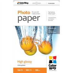 ColorWay | Foto papir 100 kom. | PG1801004R | 180 g/m² | 10 x 15 cm | Sjajni