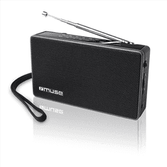 Muse | M-030R | Prijenosni radio s 2 pojasa | Crni