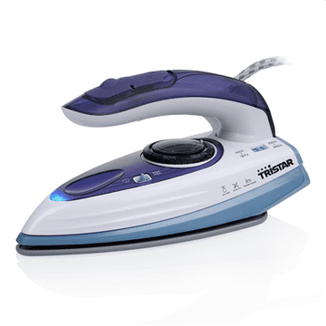 Tristar | ST-8152 | Putno glačalo na paru | Glačalo na paru | 1000 W | Kapacitet spremnika za vodu 60 ml | Neprekidna para 15 g/min | Učinak pare g/min | Plava