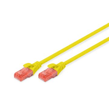 Digitus mrežni kabel | Oklopljeni kabel | Kategorija 6 | PVC AWG 26/7 | 2 m | Žuti | RJ45 utikač (8/8)