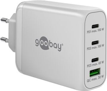 Goobay 65556 USB-C PD višeportni brzi punjač (100 W), bijeli Goobay