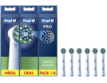 Oral-B | Zamjenjive glave četkice za zube | EB50RX-6 Cross Action Pro | Glave | Za odrasle | Broj uključenih glava četkice 6 | Bijela