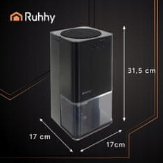 Ruhhy LED RGB 36W odvlaživač zraka i upijač vlage 1400ml crni