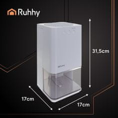 Ruhhy LED RGB 36W odvlaživač zraka i upijač vlage 1400ml bijela