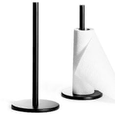 Excellent Houseware Crni metalni stalak za papirnate ručnike 33 cm