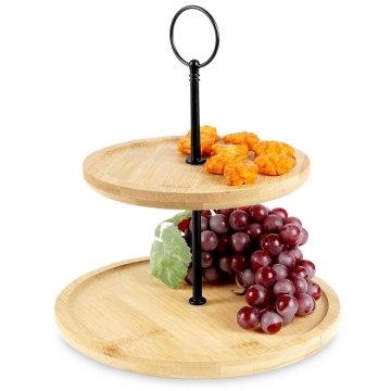 Excellent Houseware Bambusov pladanj, dvoslojni, 24 cm
