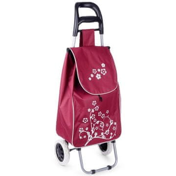Orion Kolica za kupovinu s torbom, bordo, 30 l