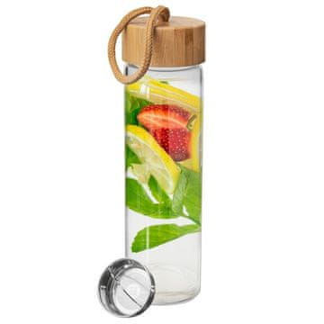Orion Staklena boca za vodu s cjediljkom 450 ml