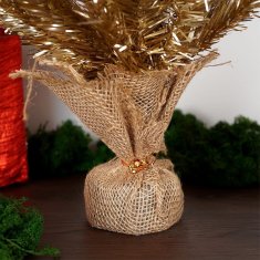 Artemis Zlatno umjetno božićno drvce Dekorativno božićno drvce od jute 60 cm