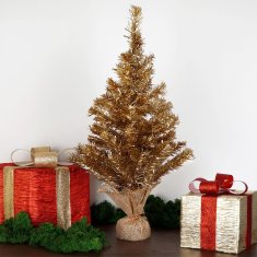 Artemis Zlatno umjetno božićno drvce Dekorativno božićno drvce od jute 60 cm