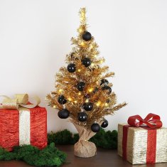 Artemis Zlatno umjetno božićno drvce Dekorativno božićno drvce od jute 60 cm