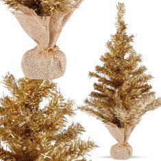 Artemis Zlatno umjetno božićno drvce Dekorativno božićno drvce od jute 60 cm
