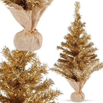 Artemis Zlatno umjetno božićno drvce Dekorativno božićno drvce od jute 60 cm