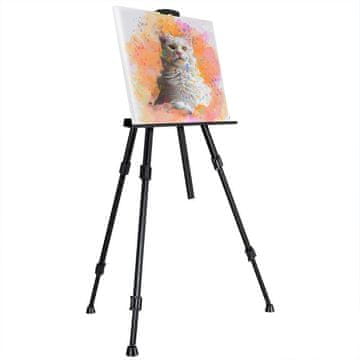 Sklopivo метално slikarsko stojalo s torbom, crno, 162 cm