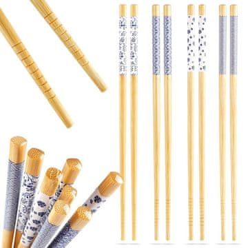 Artemis 8x Set štapića za sushi od bambusa, štapići za azijska jela