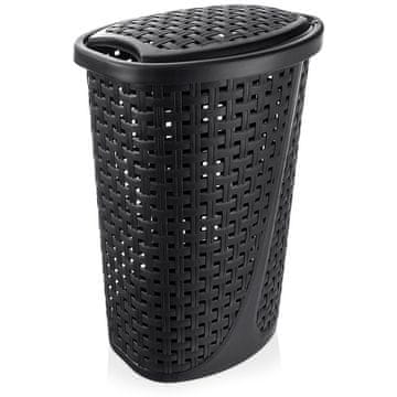 Orion Crna plastična košara za rublje 45 l