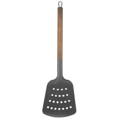 Orion Termoplastična kuhinjska lopatica, ažurna, DRVENA, 34,5 cm