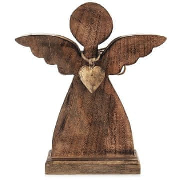 Orion Drvena figurica božićnog anđela MANGO 27x30 cm