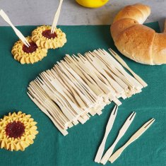 Excellent Houseware Bambusove vilice za grickalice 100 kom.