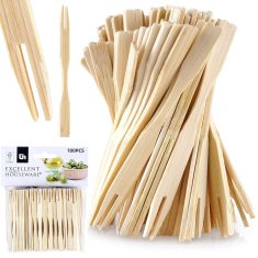 Excellent Houseware Bambusove vilice za grickalice 100 kom.
