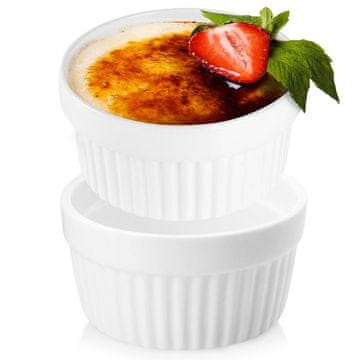 Excellent Houseware Keramičke zdjele za pečenje bijele 9,5 cm, 170 ml 2 kom.