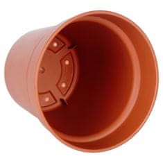 Artemis 3x Smeđe plastične vrtne posude za biljke, cvijeće, začinsko bilje 13x12 cm