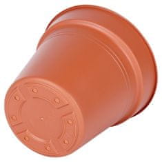 Artemis 3x Smeđe plastične vrtne posude za biljke, cvijeće, začinsko bilje 13x12 cm