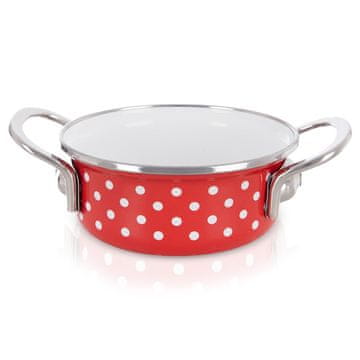 Artemis Emajlirani čelični lonac Mali lonac Niski retro lonac 12 cm 0,6 l