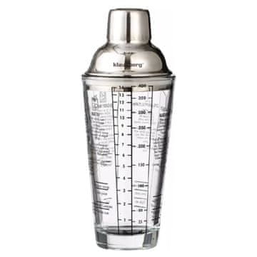 KLAUSBERG STAKLENI SHAKER ZA BARME 400 ml S RECEPTIMA KB-7647