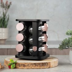 Berlingerhaus Rotirajući stalak za začine 12 posuda BERLINGER HAUS BH-8559 BLACK ROSE