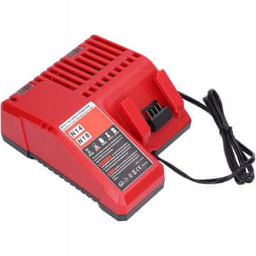 Rosfix VoltPlus M12-18FC PowerDock - Zamjenski Milwaukee punjač | 12V-18V | 3A | LED | ABS | Kompatibilan s M14, M18