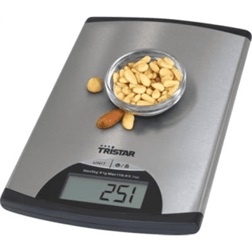 Tristar | Kuhinjska vaga | KW-2435 | Maksimalna težina (kapacitet) 5 kg | Metalik