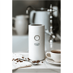 Adler | AD 4446ws | Mlinac za kavu | 150 W | Kapacitet zrna kave 75 g | Broj šalica kom | Bijela