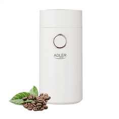 Adler | AD 4446ws | Mlinac za kavu | 150 W | Kapacitet zrna kave 75 g | Broj šalica kom | Bijela