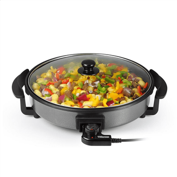 Tristar | PZ-2964 | Višenamjenska tava za roštilj | Roštilj | Promjer 40 cm | 1500 W | Poklopac uključen | Fiksna ručka | Crna | Promjer cm