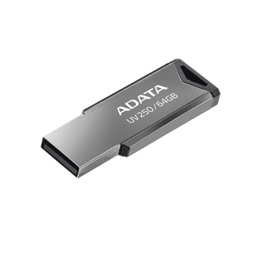 AData | USB flash pogon | UV250 | 64 GB | USB 2.0 | srebrni
