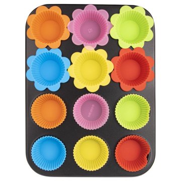 Artemis Forma do Muffinek Foremka Silikonowa Blacha 12szt Babeczki Muffiny Zestaw