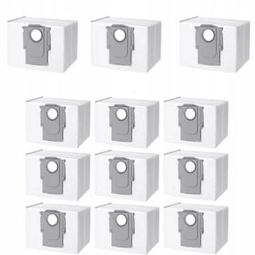 DustMaster BagSet X12 - Vrećice za Xiaomi Roborock S7 S8 Q5 Q7 Q8 Station | 1,8 l | 4 sloja | Automatsko zatvaranje | CE RoHS certifikat | Set od 12 komada