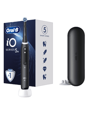 Oral-B | Električna četkica za zube | iO5 | Punjiva | Za odrasle | Broj uključenih glava četkice 1 | Broj načina pranja zubi 5 | Mat crna