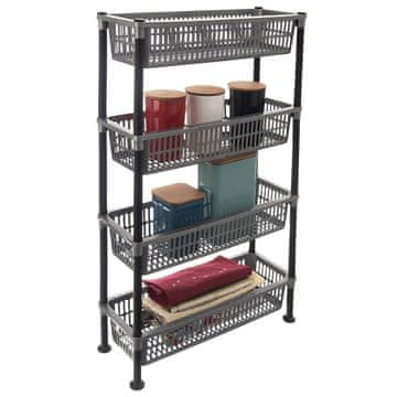 Orion Uska 4-polna regal za kupaonicu grey 50x19,5x83 cm