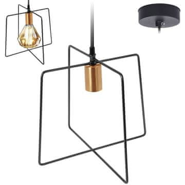 Vilde Crna i zlatna metalna viseća lampa