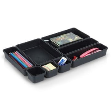 Vilde Organizator ladica crni modularni 8 kom.